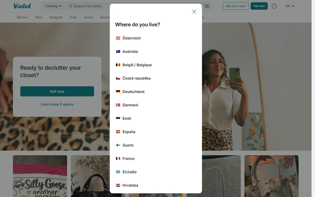 Vinted website