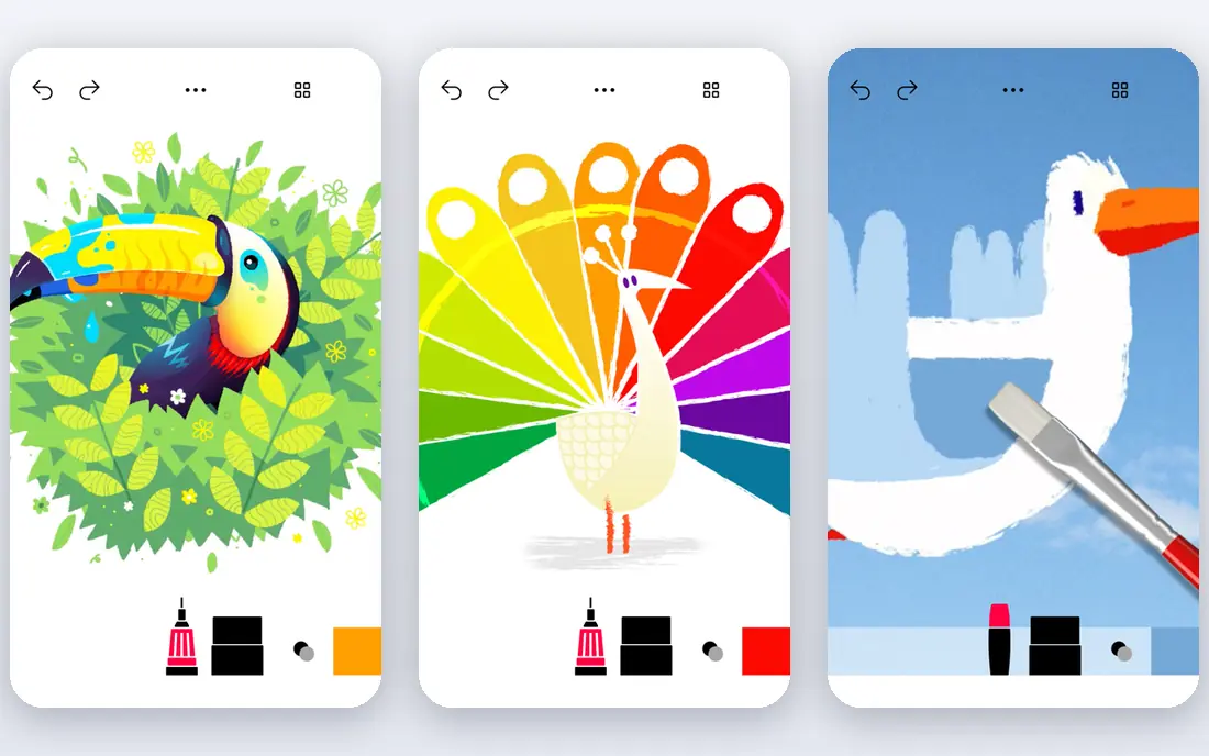 Tayasui Sketches School app screenshots