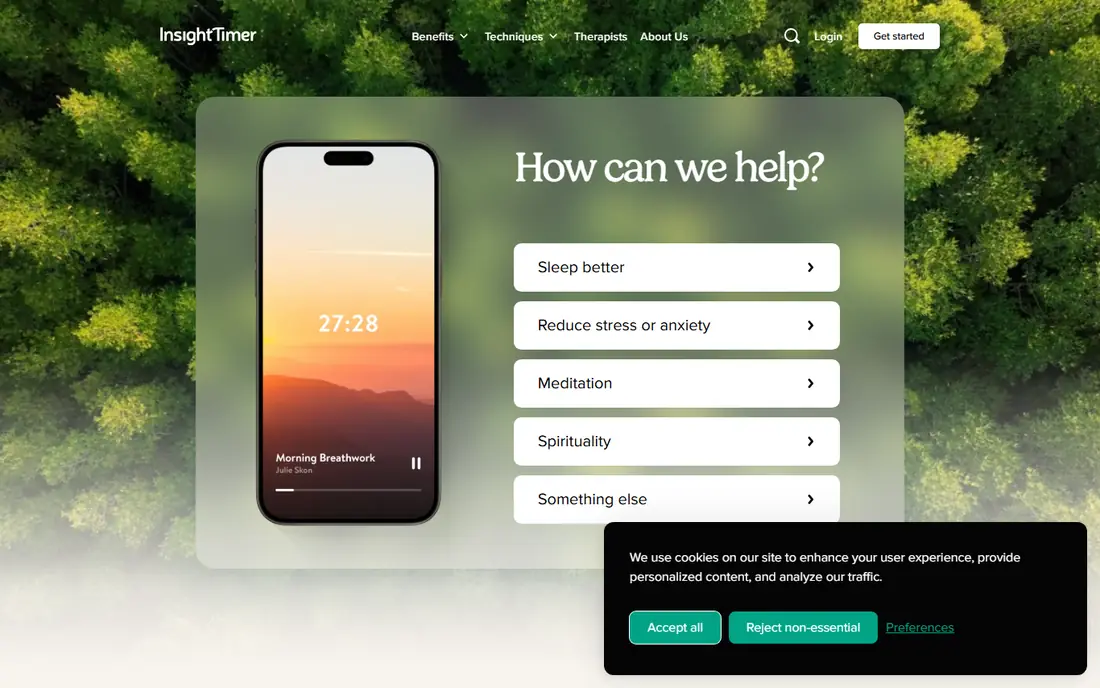 Insight Timer website
