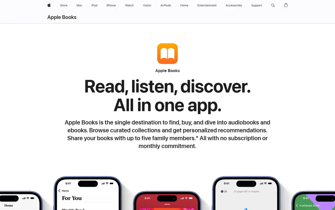 Apple Books website