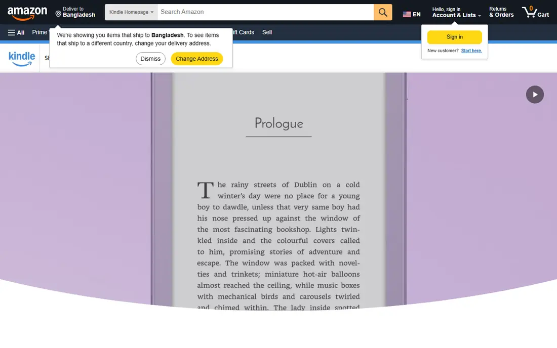 Kindle app website