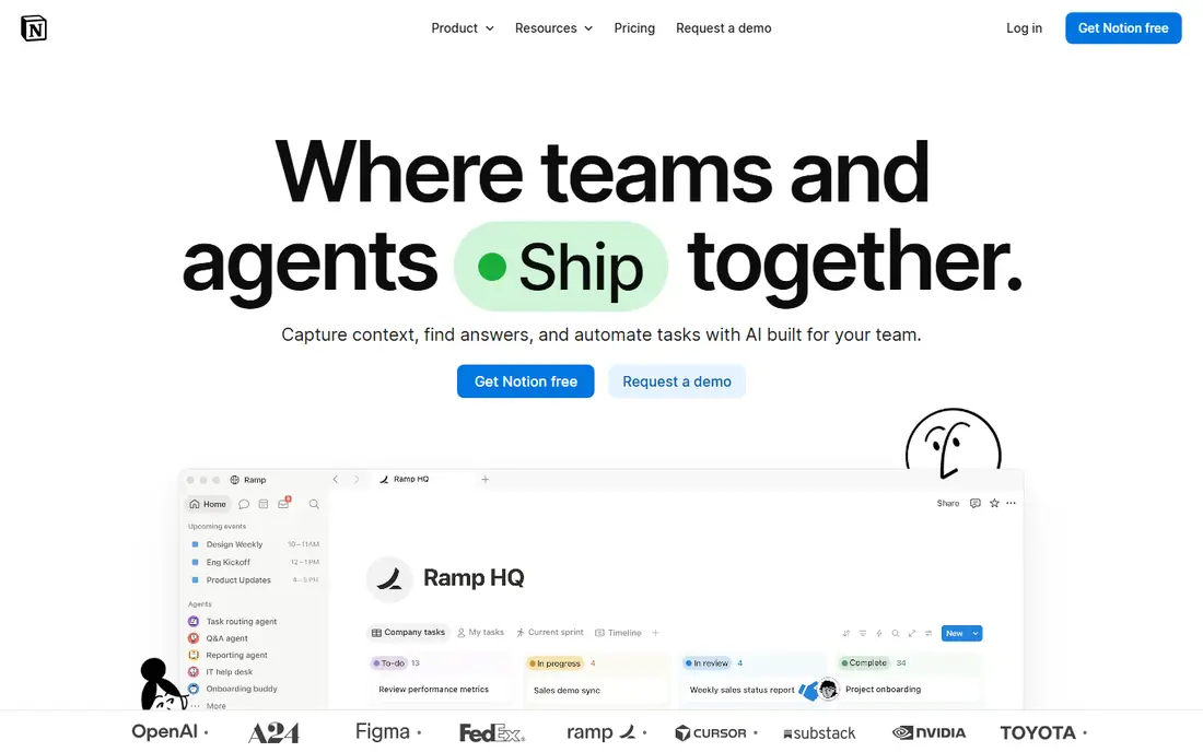 Notion website