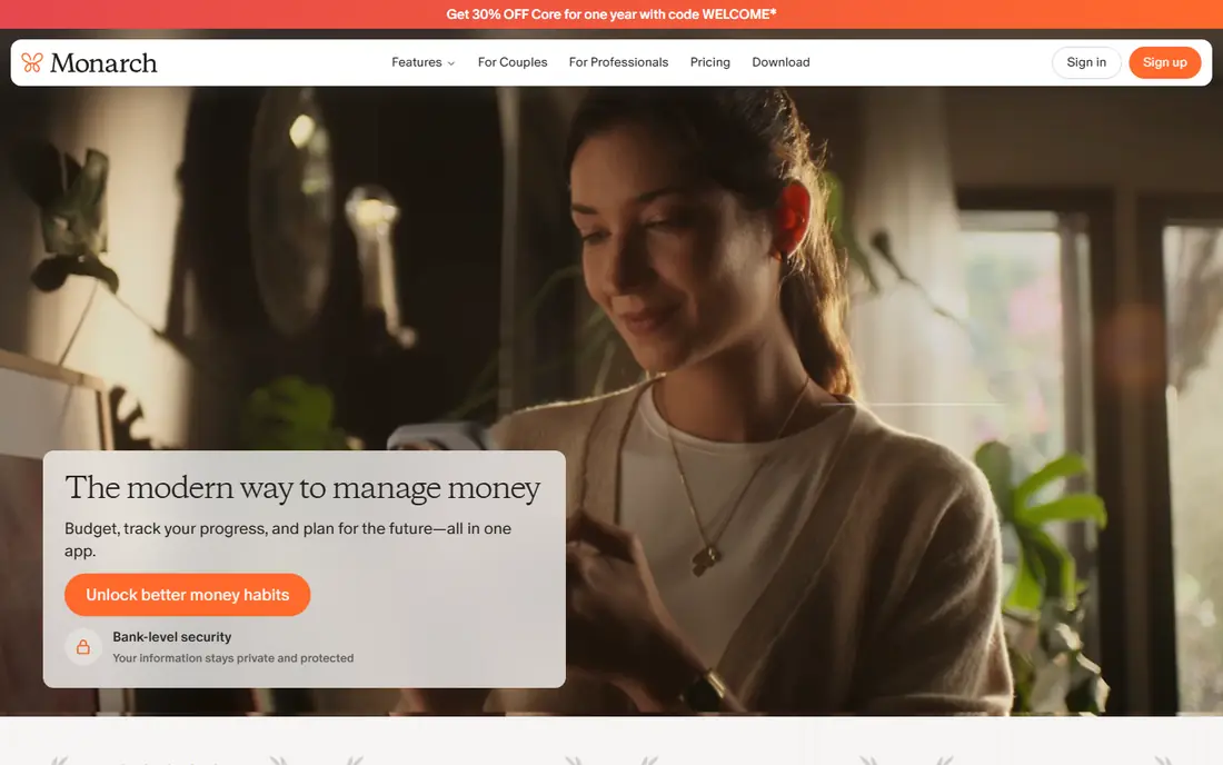 Monarch Money website