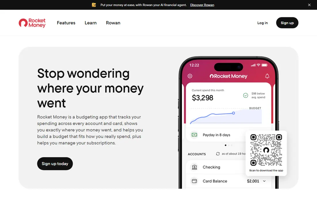 Rocket Money website