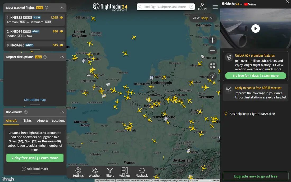 Flightradar24 website