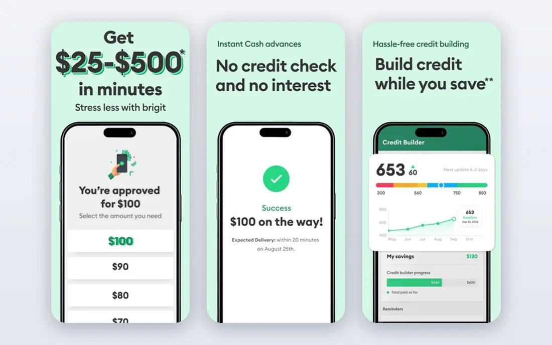 Brigit app screenshots