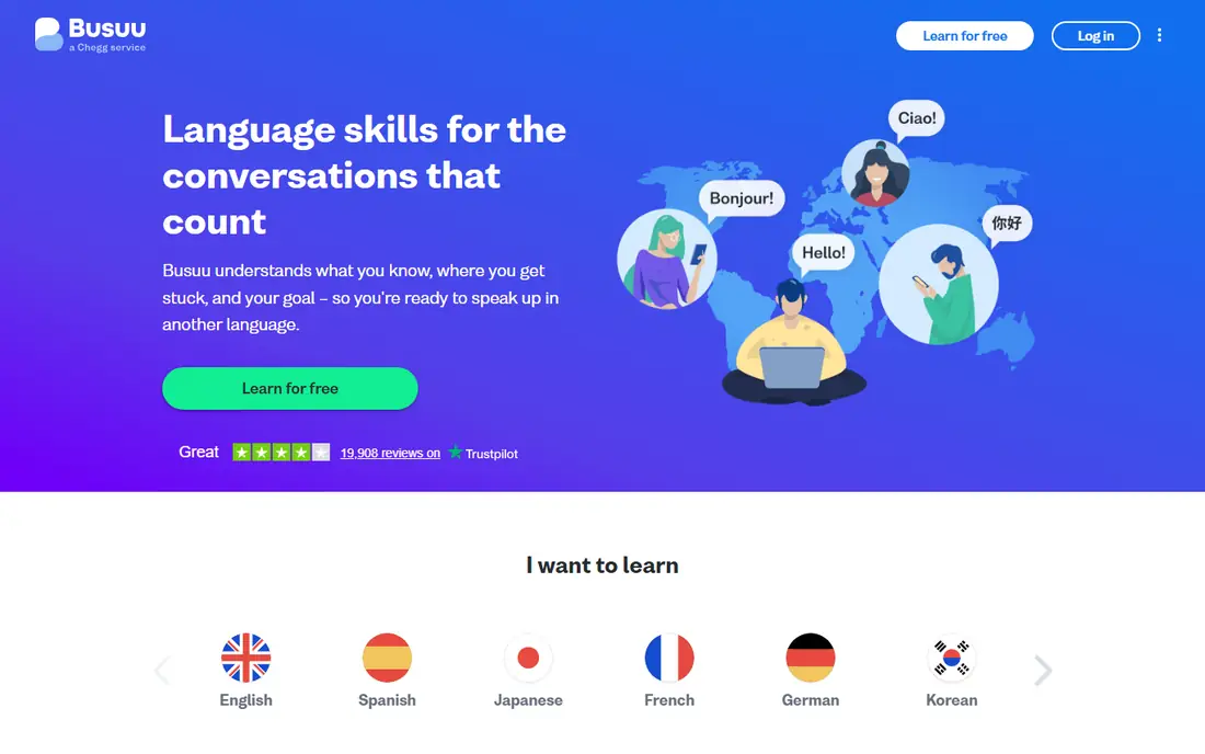 Busuu website
