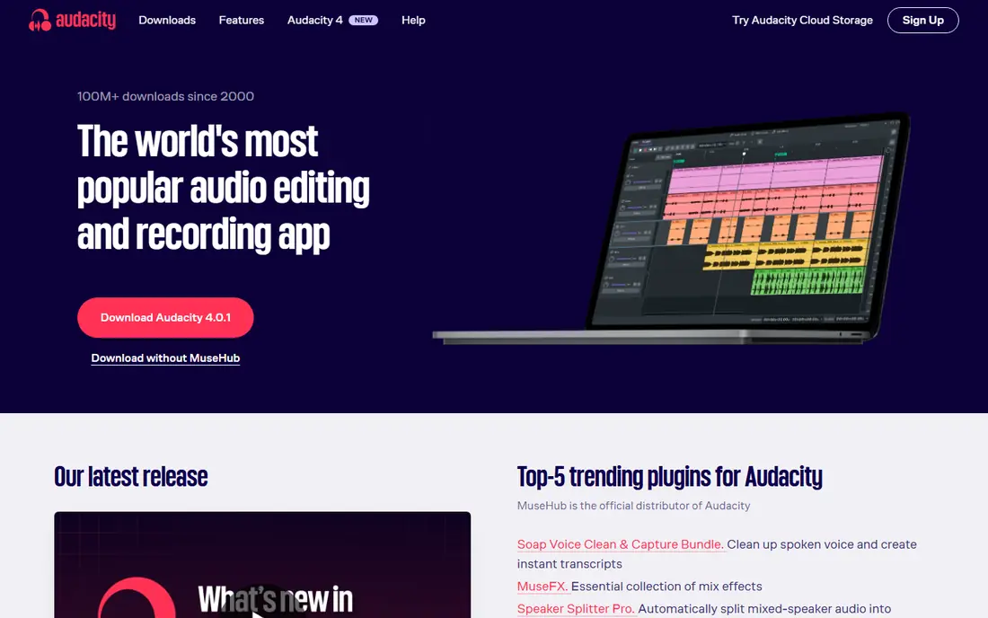 Audacity website