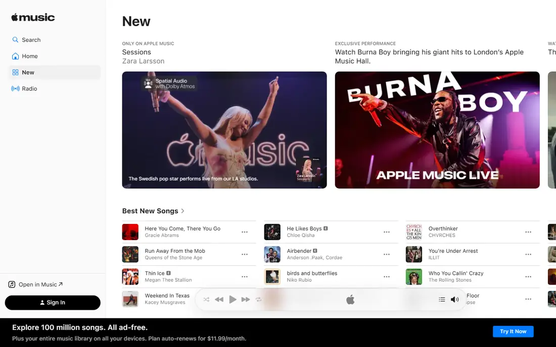Apple Music website