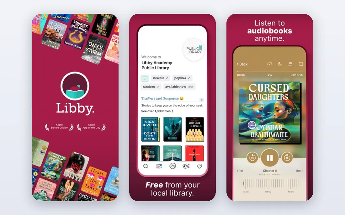 Libby app screenshots