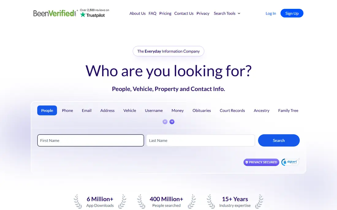 BeenVerified website