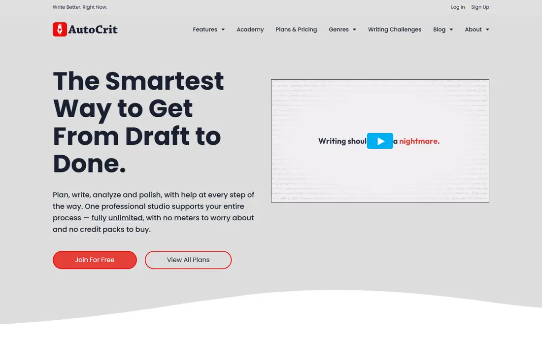 AutoCrit website