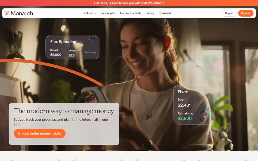 Monarch Money website