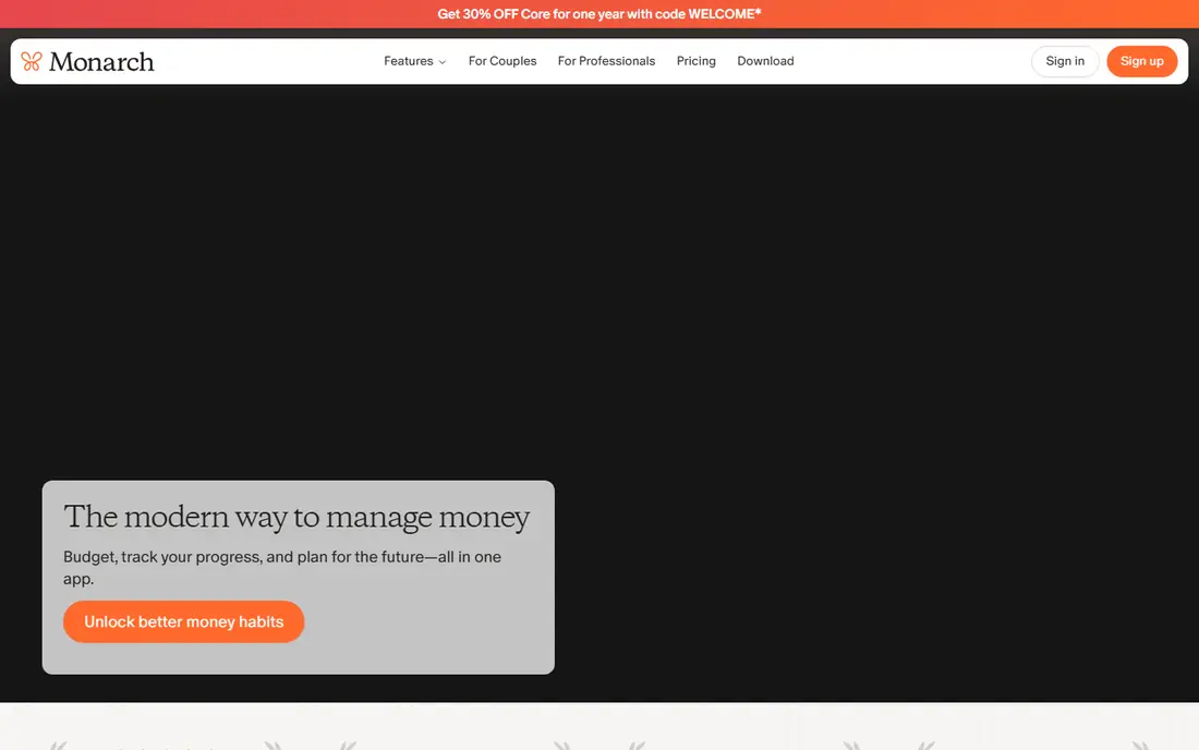 Monarch Money website