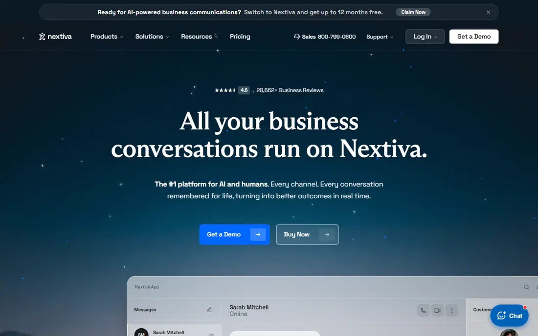 Nextiva website