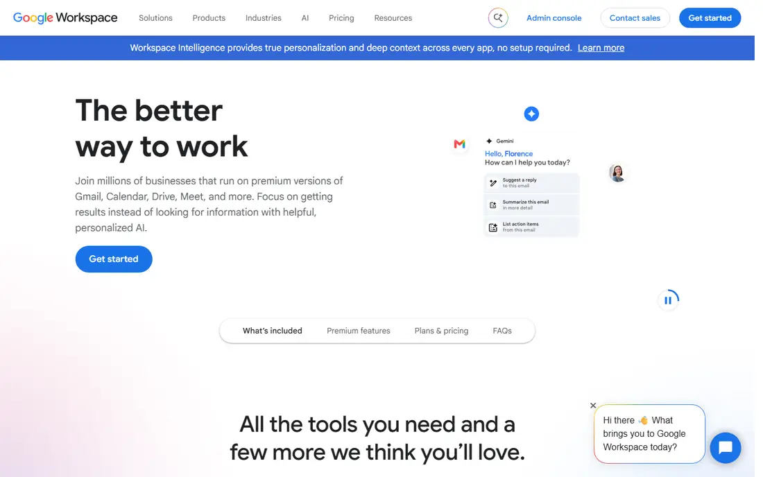 Google Workspace website