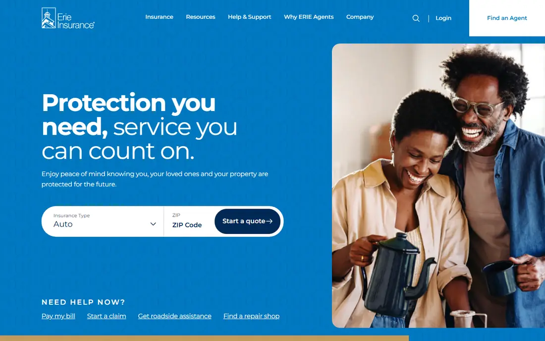 Erie Insurance website