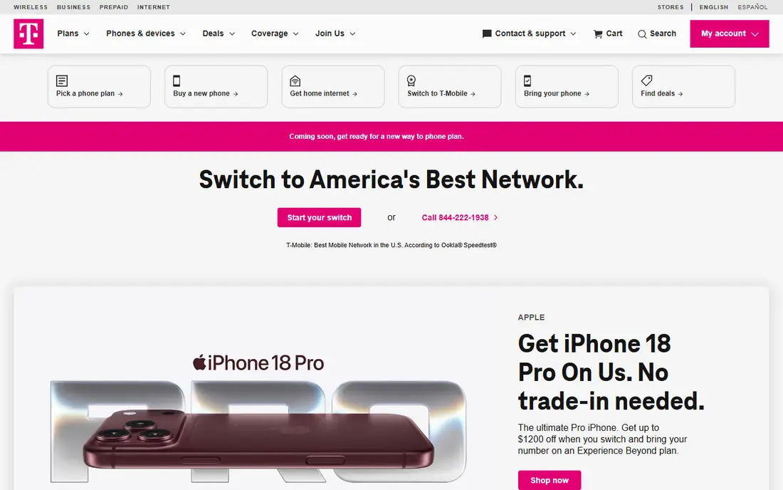 T-Mobile website