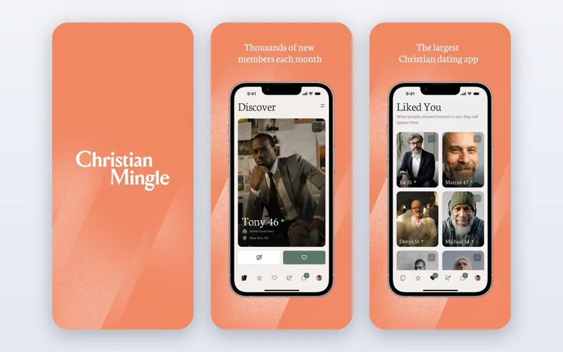 Christian Mingle app screenshots