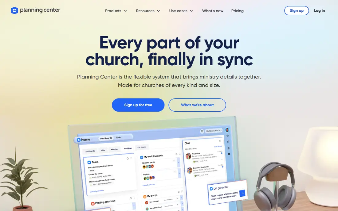 Planning Center website