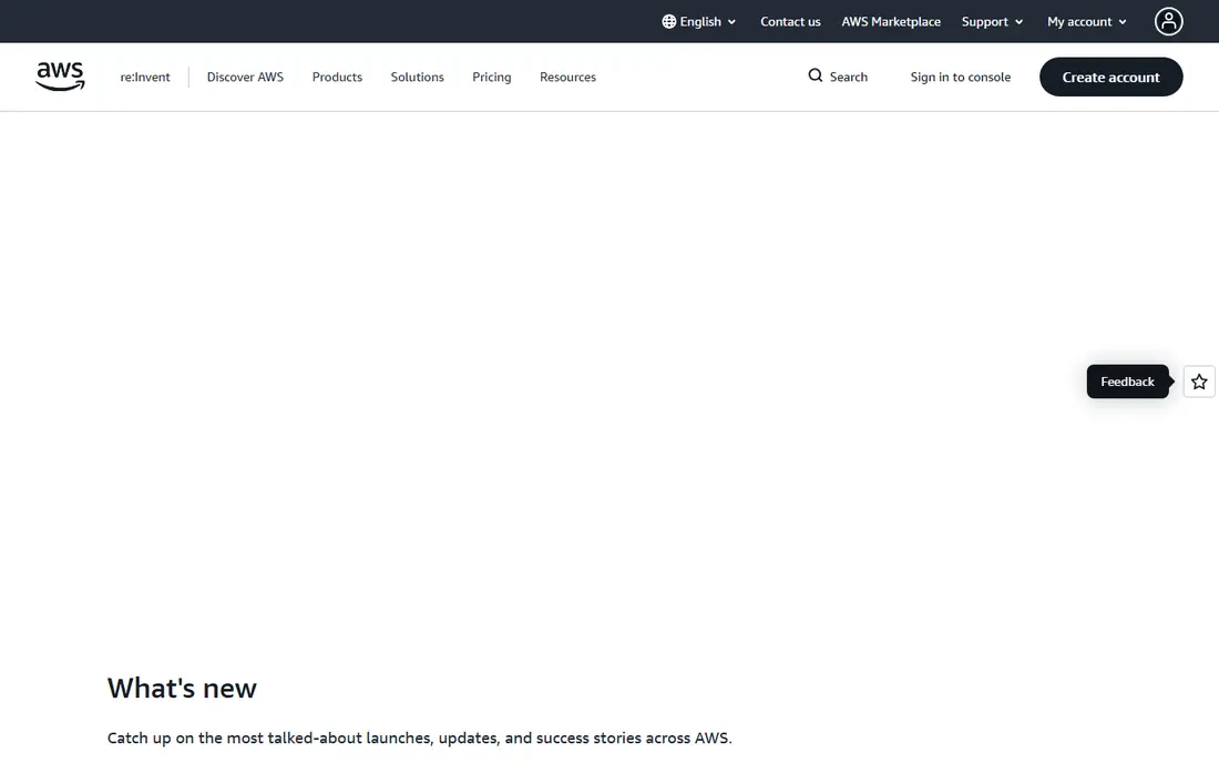 Amazon Web Services (AWS) website