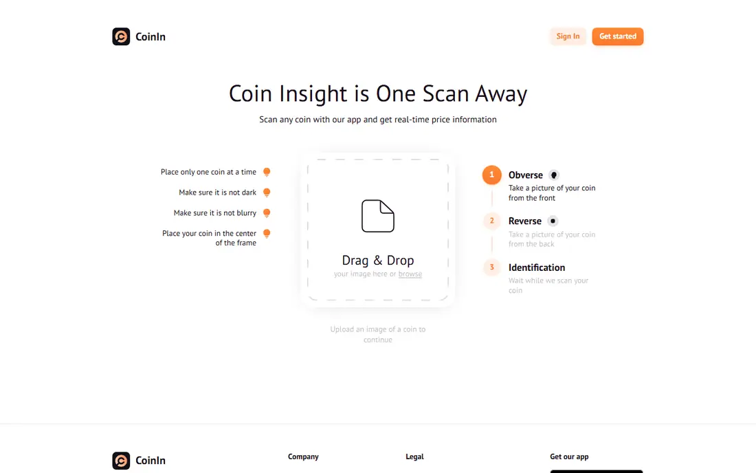 CoinIn website
