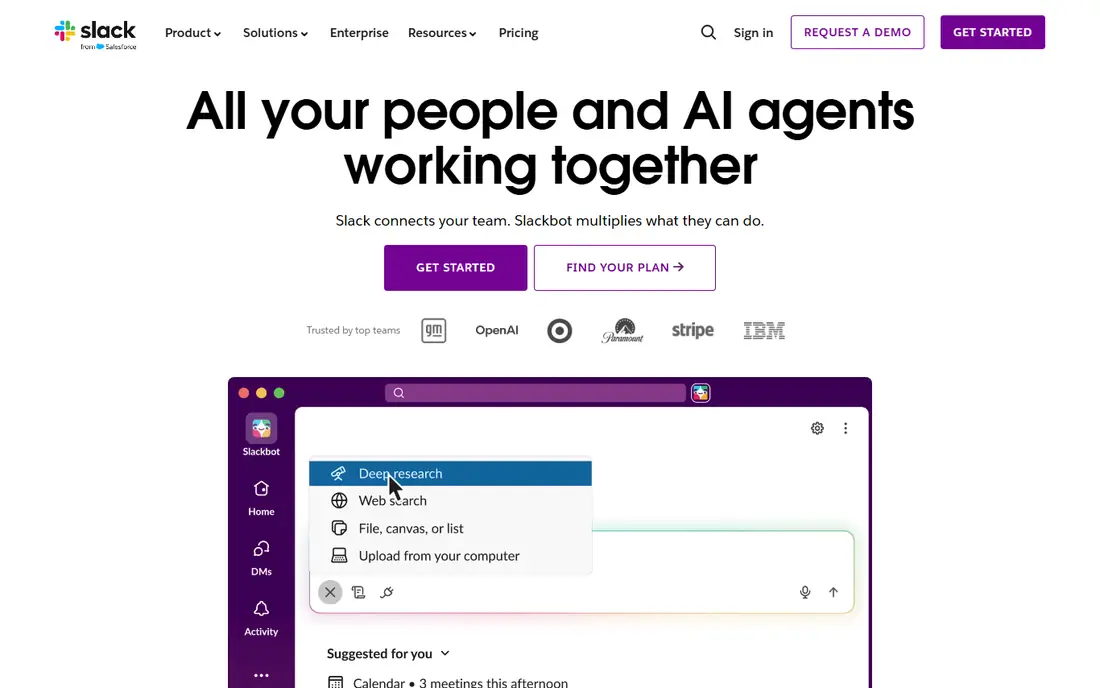 Slack website