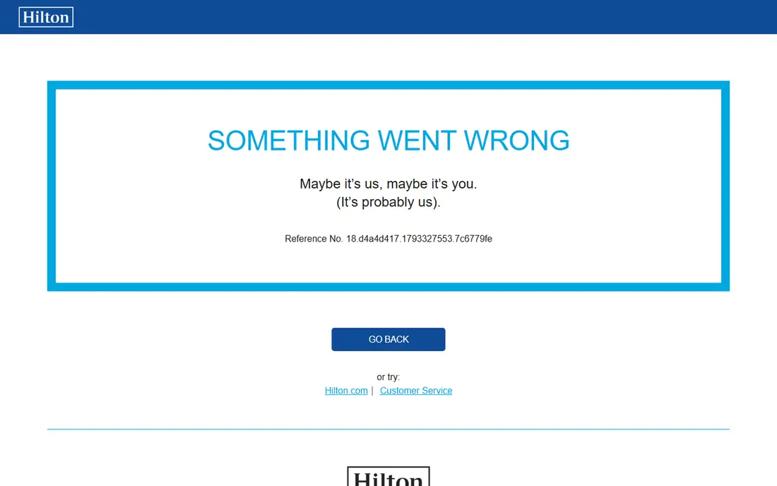 Hilton website