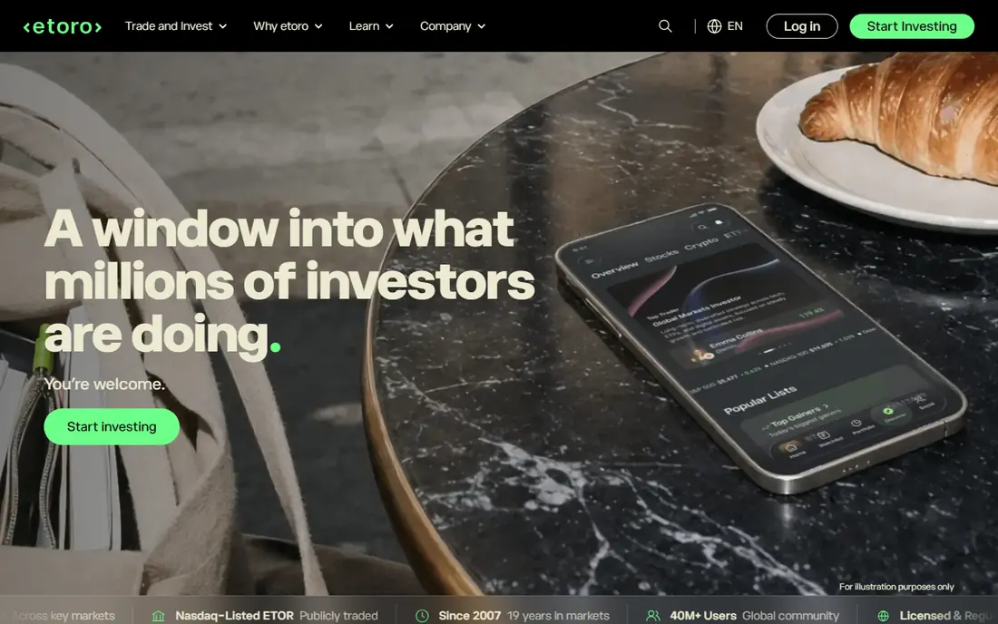 eToro website