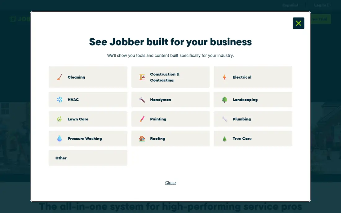 Jobber website