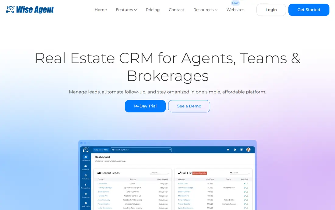 Wise Agent website