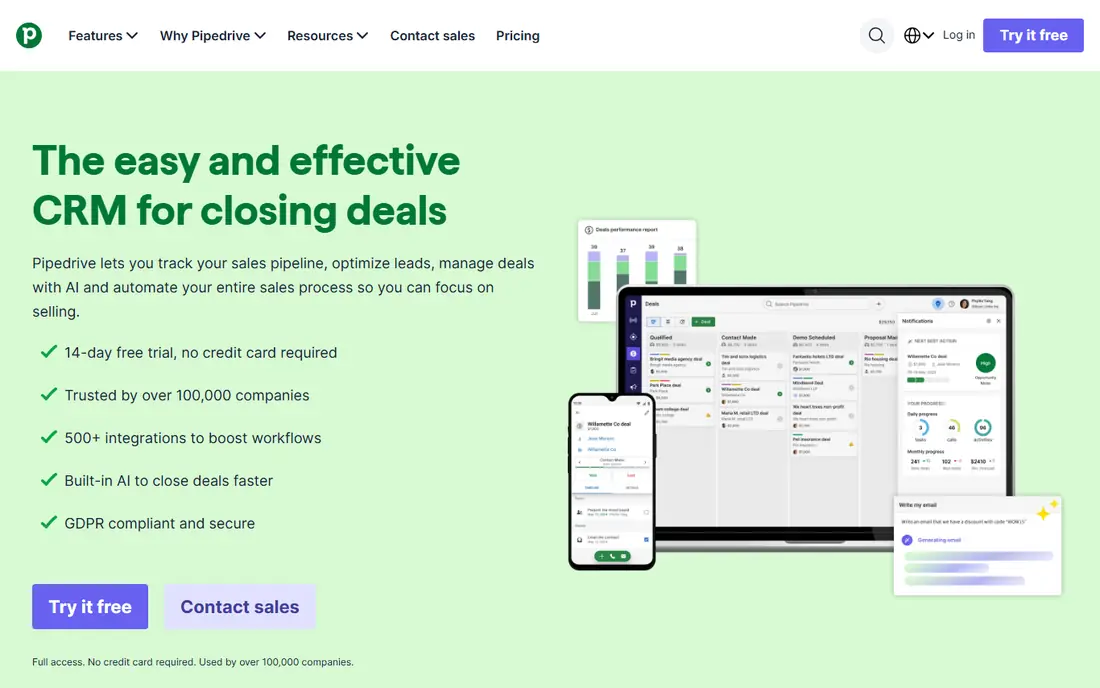 Pipedrive website