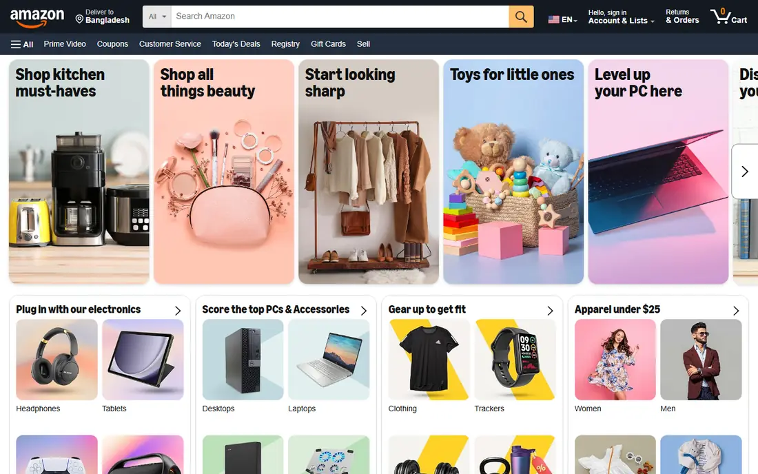 Amazon website