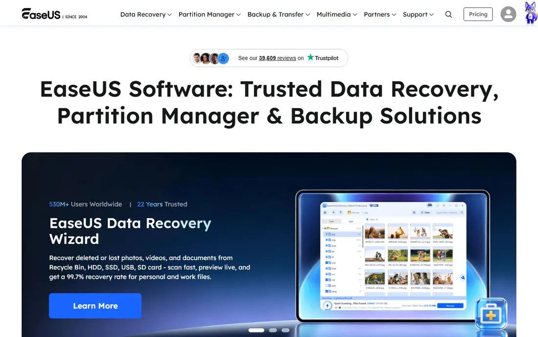 EaseUS Data Recovery Wizard website
