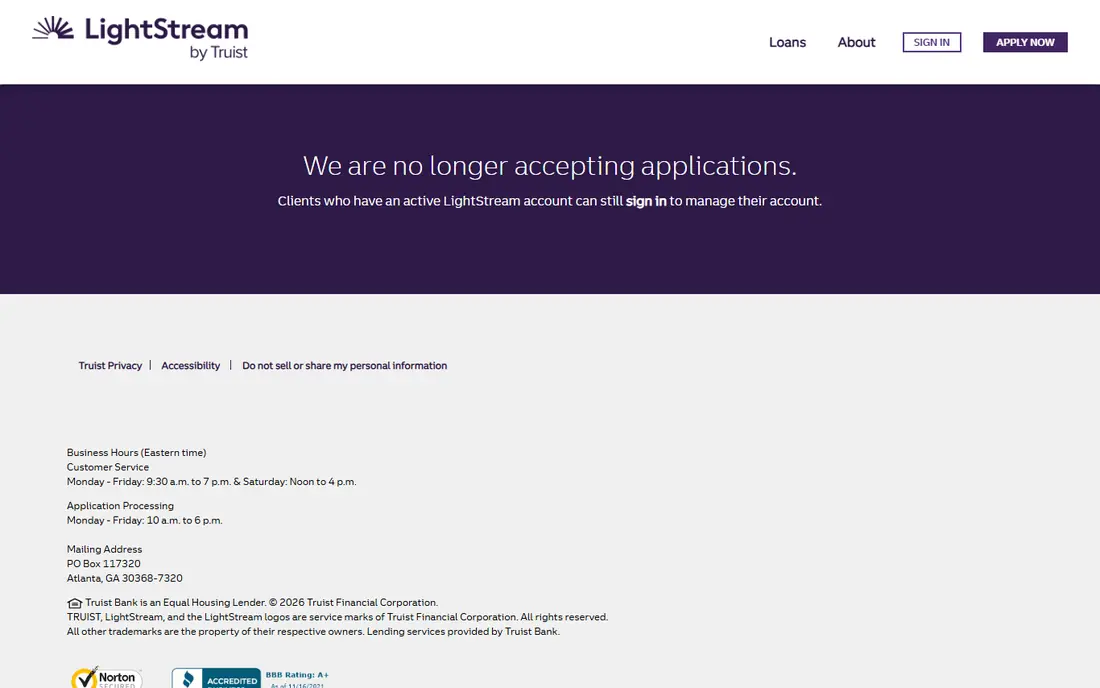 LightStream website