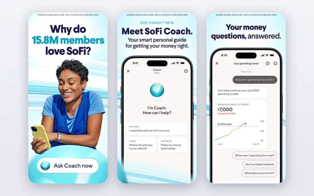 SoFi app screenshots
