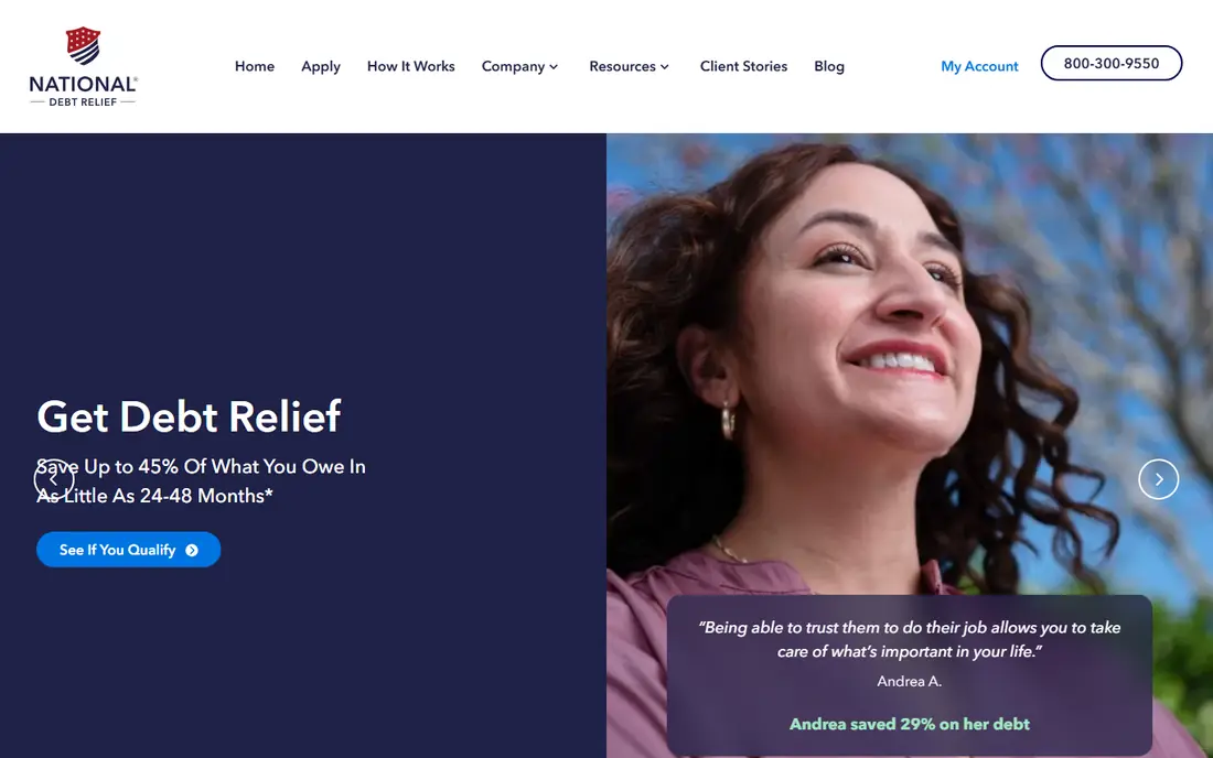 National Debt Relief website