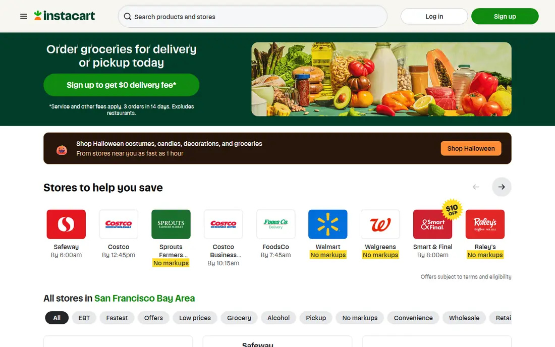 Instacart website