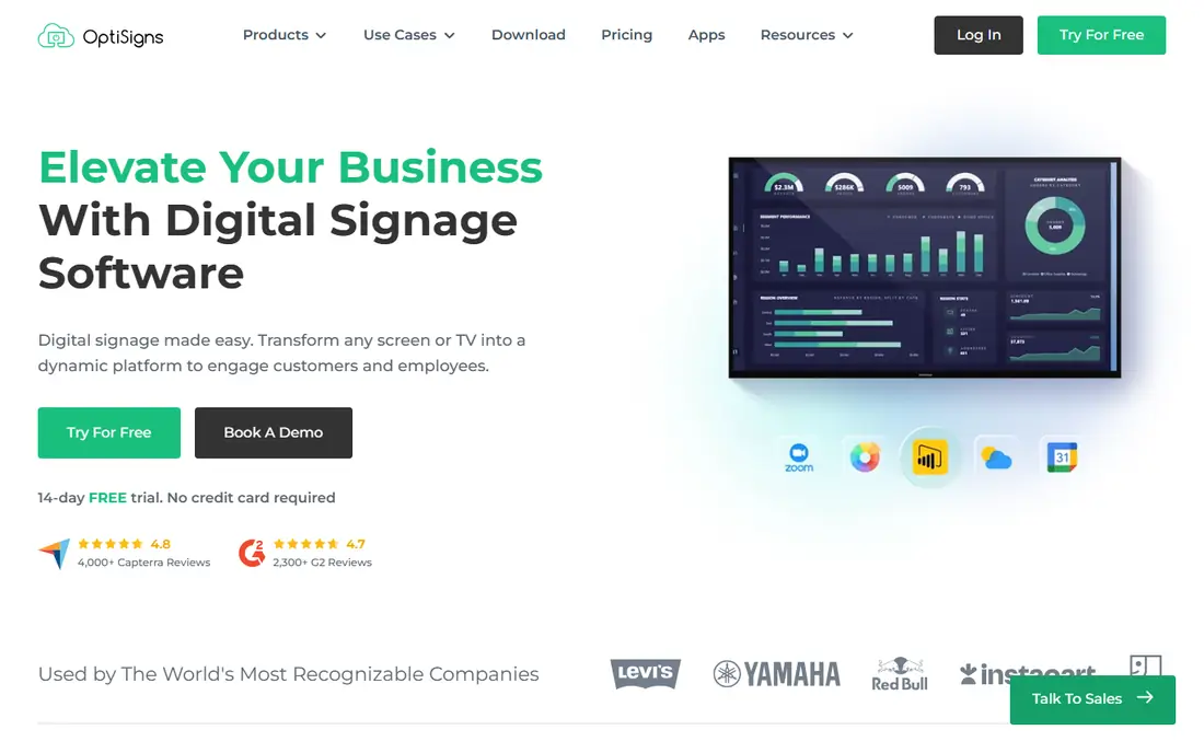 OptiSigns website