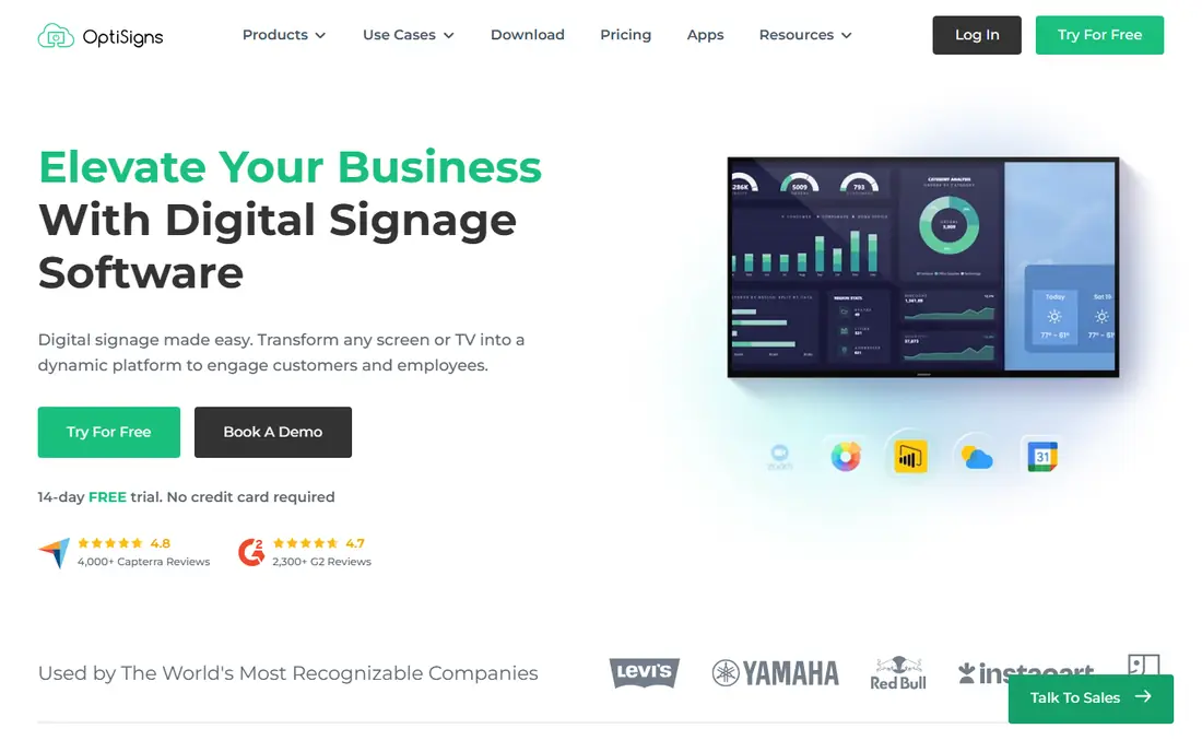 OptiSigns website