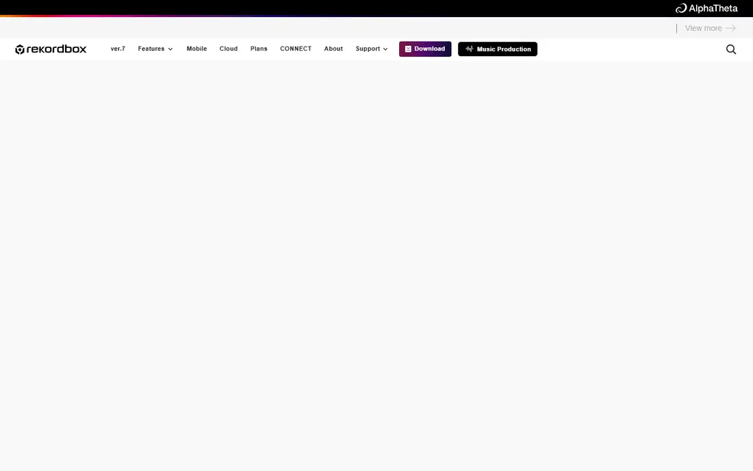rekordbox website