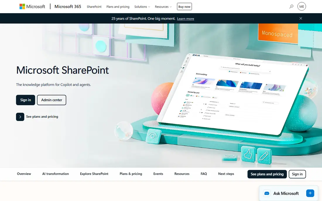 Microsoft SharePoint website