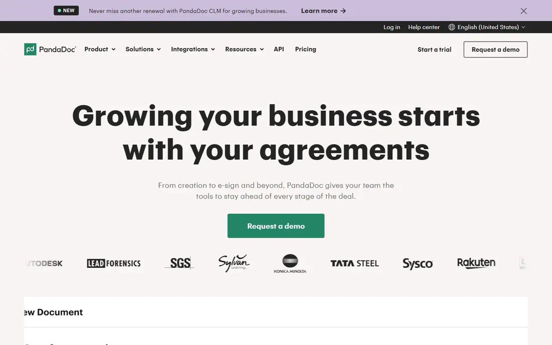 PandaDoc website