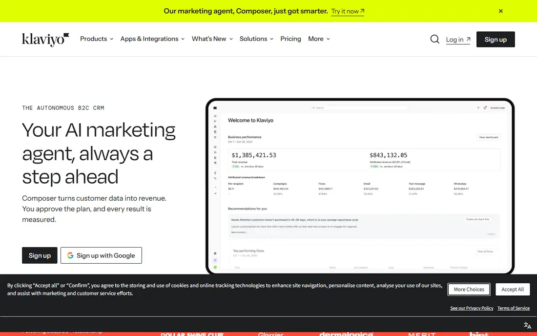 Klaviyo website