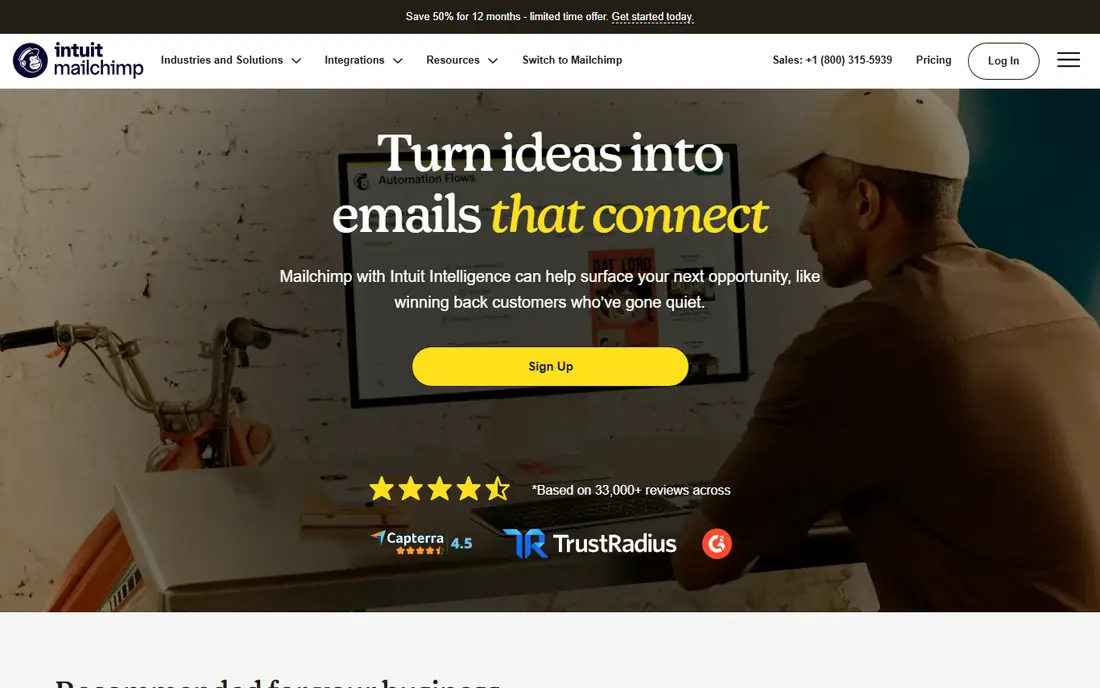 Mailchimp website