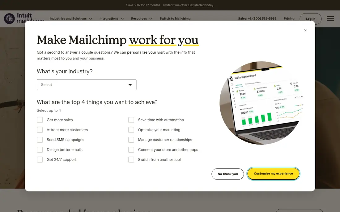 Mailchimp website