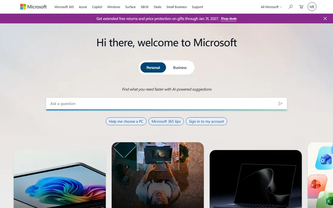Microsoft 365 website