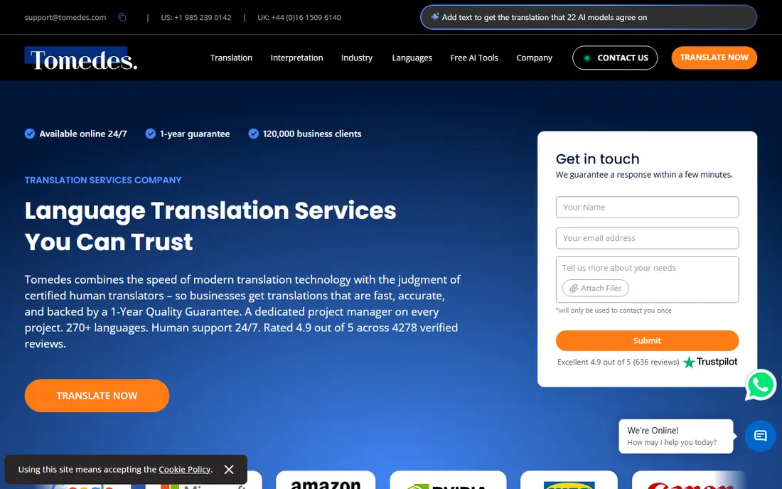 Tomedes website