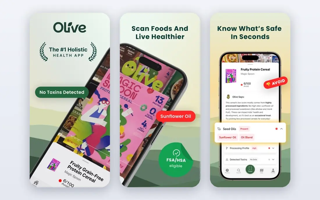 Olive app screenshots