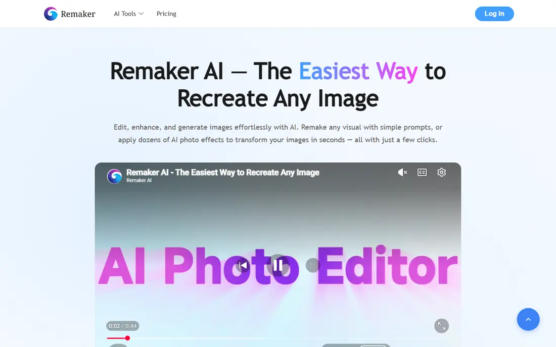 Remaker AI website